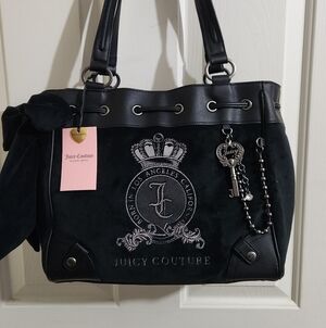 Juicy Couture Black Classic Juicy Tote Daydreamer NWT